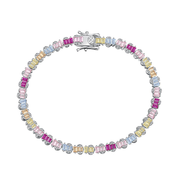 <magic> Zartes buntes Partyarmband im Smaragdschliff</magic>