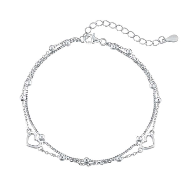 <magic> Zierliches doppellagiges Love Heart Armband</magic>