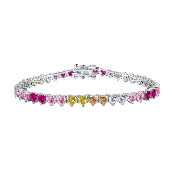 <magic> Luxuriöses buntes romantisches Herzform-Liebhaberarmband</magic>