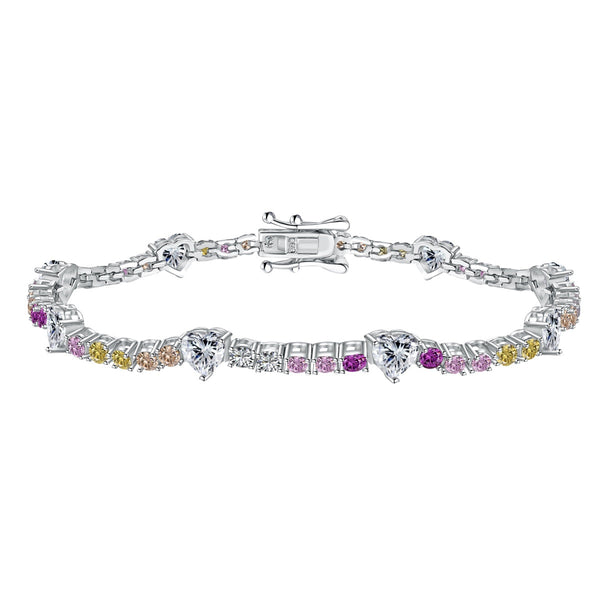 <magic> Romantisches Armband für Liebhaber in Herzform mit Rundschliff</magic>