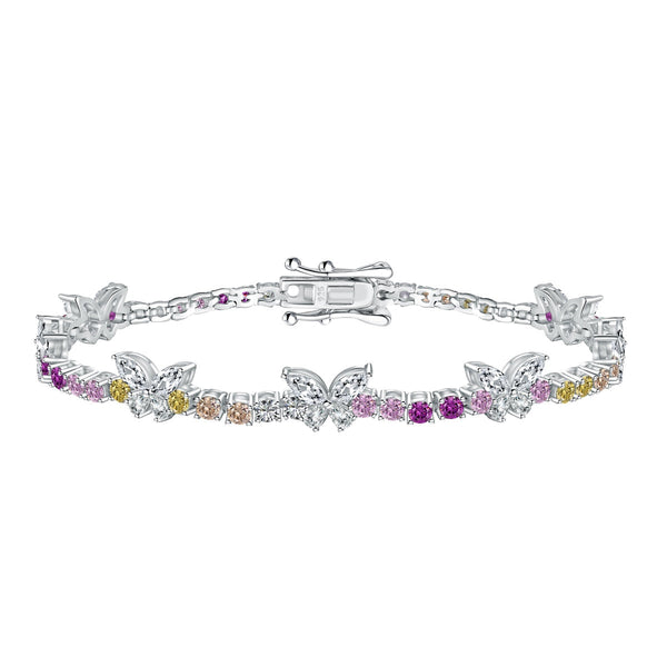 <magic> Verziertes buntes Schmetterlingsform-Rundschliff-Tagesarmband</magic>