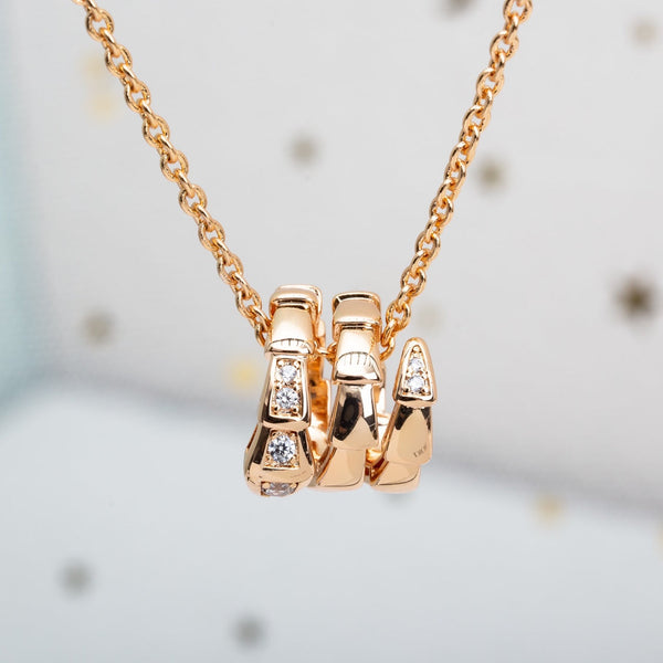 <MAGIC>SERPENTI PINK GOLD NECKLACE DIAMOND