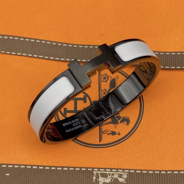 <MAGIC>H BRACELET 12MM BLACK WHITE CERAMIC