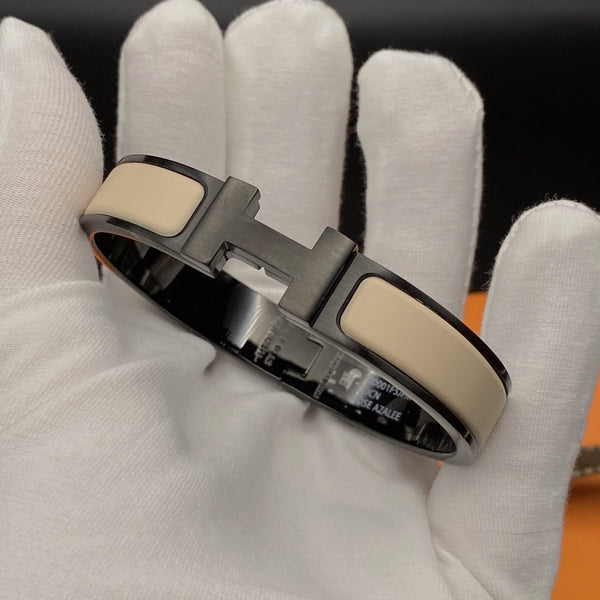 <MAGIC>H BRACELET 12MM BLACK BEIGE CERAMIC