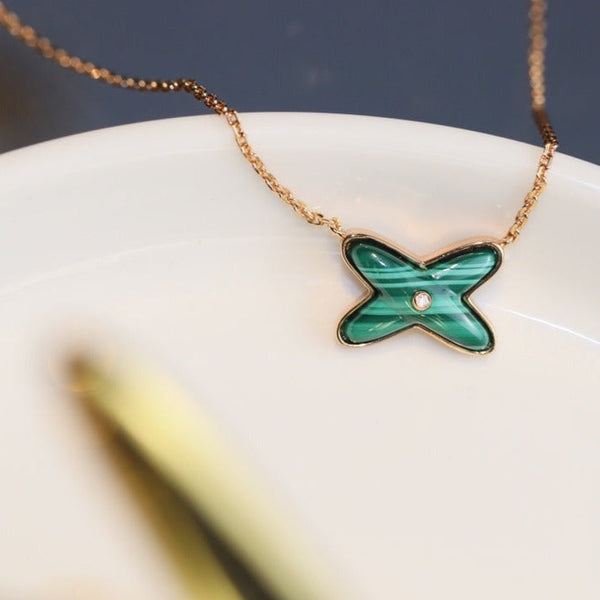 <magic> JEUX MALACHIT 1 DIAMANT ROTGOLD HALSKETTE</magic>