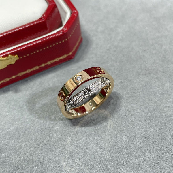<magic> LOVE ROSÉGOLD SILBER DIAMANT DOPPELRING</magic>