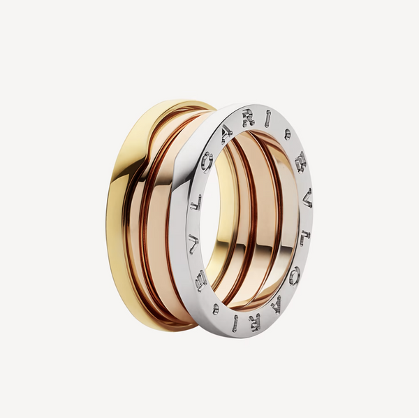 <MAGIC>ZERO 1 THREE-BAND ROSE WHITE AND YELLOW RING
