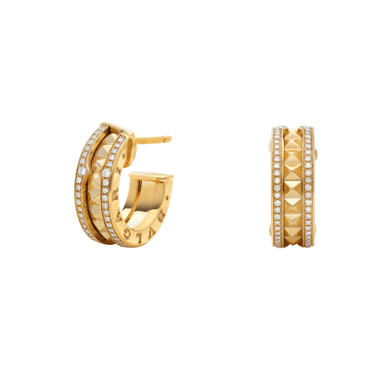 <magic> ZERO 1 ROCK GOLD OHRRINGE MIT SPIRALE UND DIAMANTEN</magic>