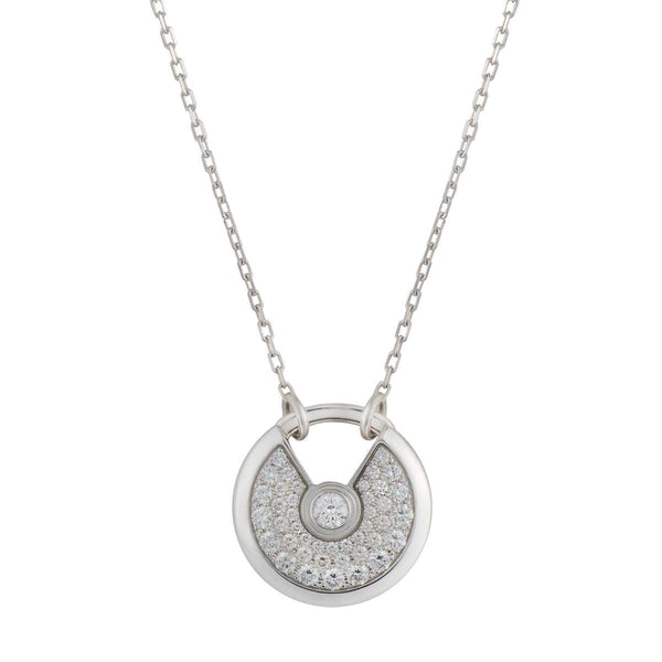 <MAGIC>AMULETTE SILVER FULL DIAMOND NECKLACE