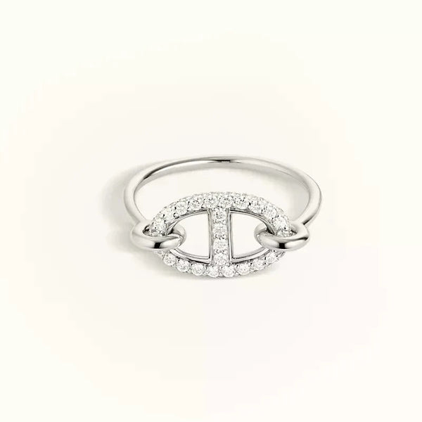<magic> KLEINER RUNDER SILBERRING MIT DIAMANTEN</magic>