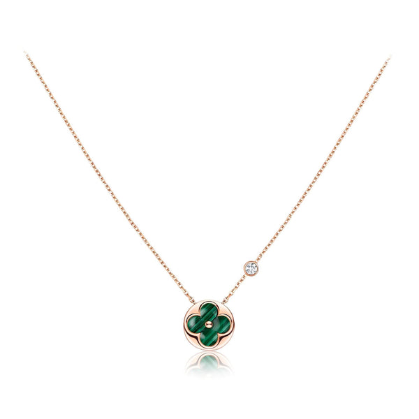 <magic> Sonnenanhänger Roségold 1 Diamant Halskette</magic>
