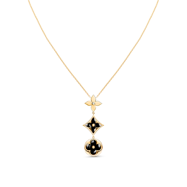 <MAGIC>STAR AND SUN ONYX PINK GOLD NECKLACE