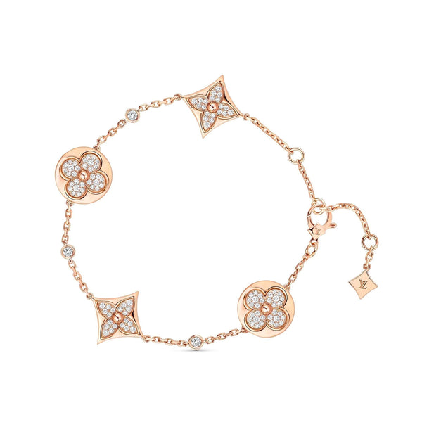 <MAGIC>STAR AND SUN 4 MOTIFS GOLD DIAMONDS BRACELET
