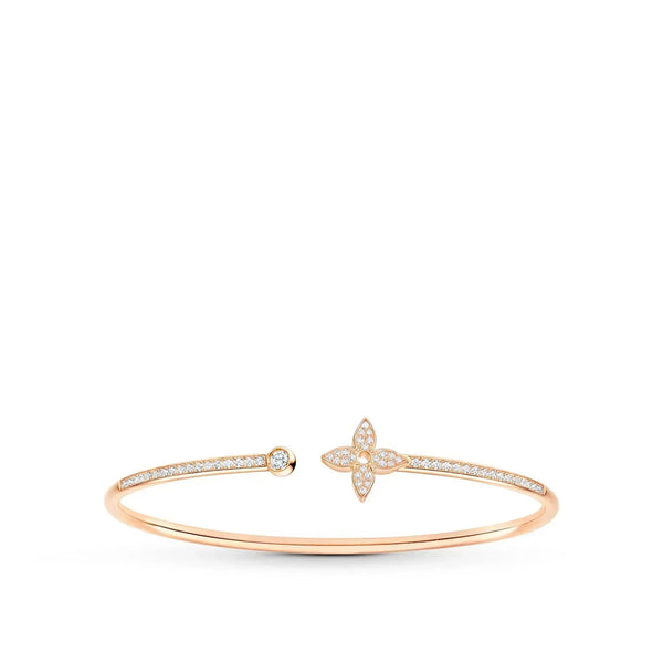 <MAGIC>IDYLLE PINK GOLD OPEN BRACELET DIAMOND PAVED