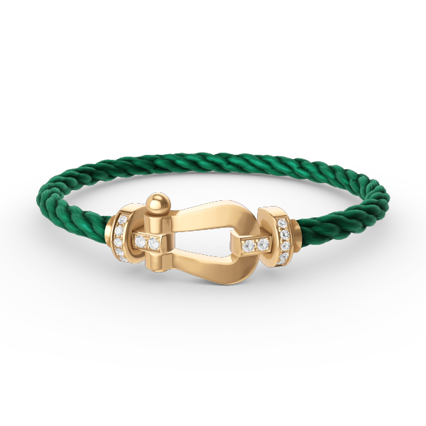 <MAGIC>FORCE LARGE HORSESHOE HALF DIAMOND BRACELET GOLD